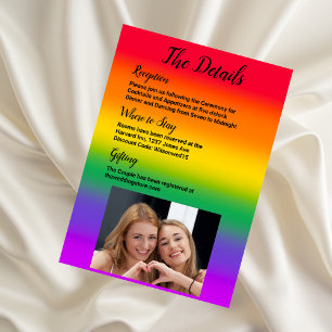 Carte de vœux avec détails de fierté gay arc-en-ci