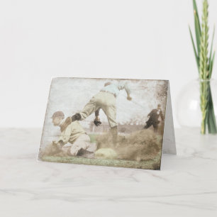 Carte de voeux avec la copie vintage de base-ball