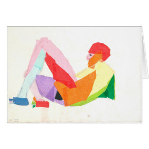 Carte de voeux avec le "homme de Pinata" par