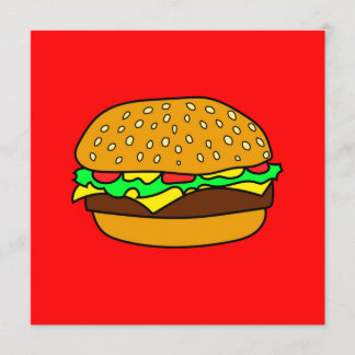 Carte de voeux avec l'hamburger