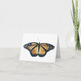 Carte de vœux avec motif de papillon monarque