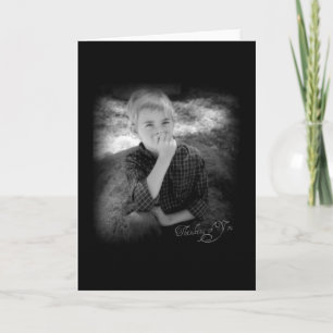 Carte de vœux avec photo en noir et blanc soignée