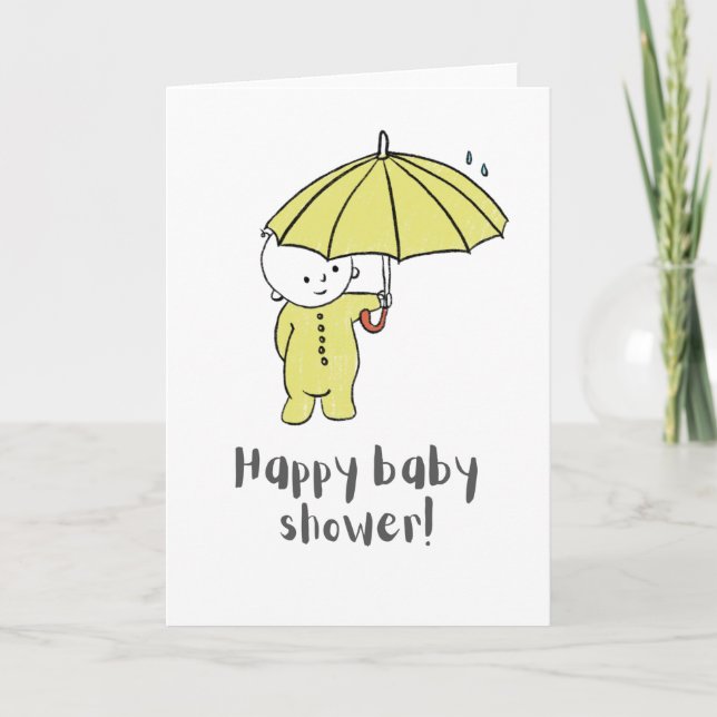 Carte de voeux baby shower (Devant)