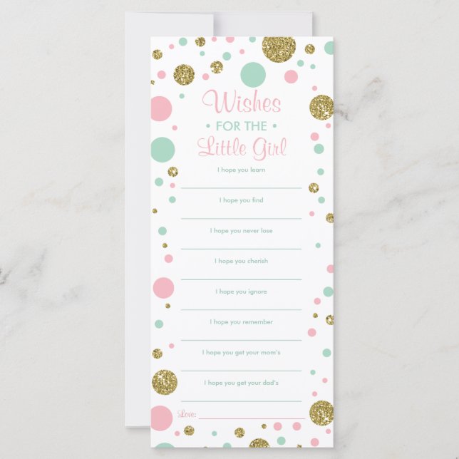 Carte de voeux, Baby shower, Parties scintillant F (Devant)