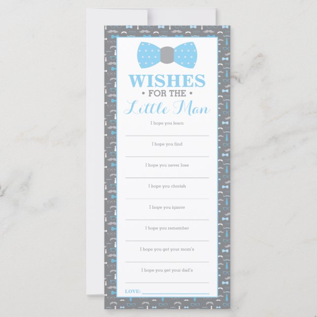 Carte de voeux, Baby shower, Petit Homme (Devant)