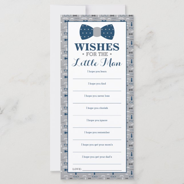 Carte de voeux, Baby shower, Petit Homme (Devant)