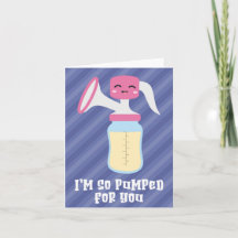 Carte de voeux Baby shower Pumped Puns