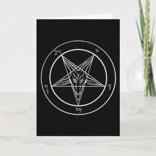 Carte de voeux Baphomet (Vide/Personnalisable)