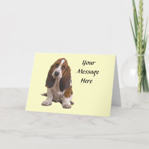 Carte de voeux Basset Hound