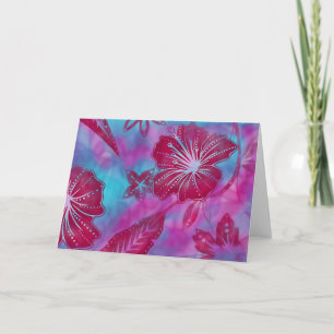 Carte de voeux Batik Balinais vintage