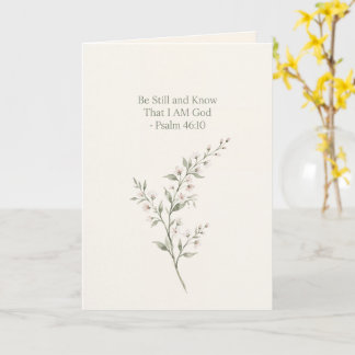 Carte de vœux Be Still pour les moments difficiles