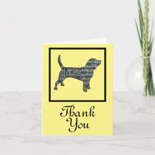 Carte de voeux beagle Hound Dog Merci