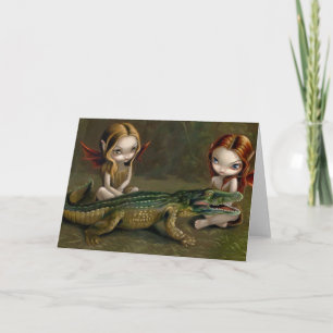 Carte de voeux "Befriending an Alligator"
