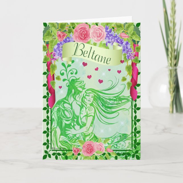 Carte de voeux Beltane Sabbat Pagan (Devant)