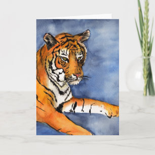 Carte de voeux Bengal Tiger Art ou carte de notes