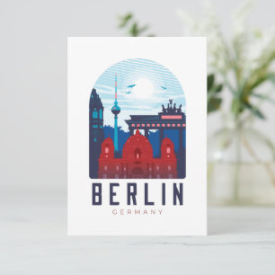 Carte de voeux Berlin Allemagne Skyline