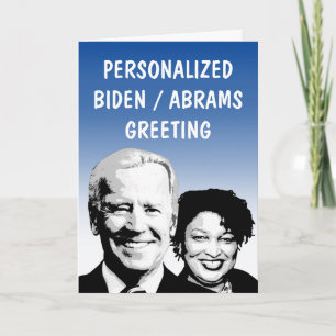 Carte de voeux Biden Abrams 2020 personnalisée