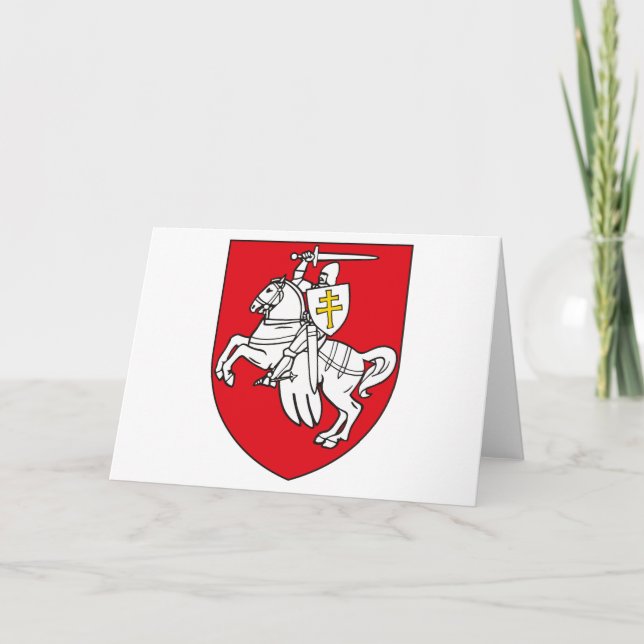 Carte de voeux Biélorussie sur les armoiries (Devant)