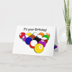 Carte de voeux Billiard Balls Design