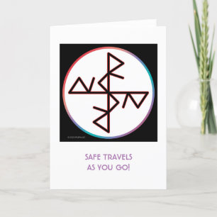 Carte de voeux Bindrune pour les voyages et le sol