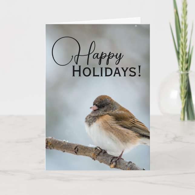 Carte de voeux Bird in snow holiday (Devant)