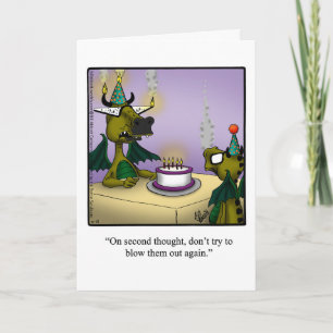Carte de voeux Birthday Humour Dragons