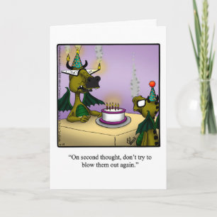 Carte de voeux Birthday Humour Dragons