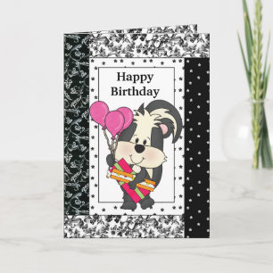 Carte de voeux Birthday Skunk