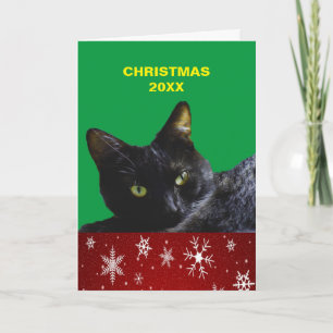 Carte de voeux Black Cat Christmas 20XX