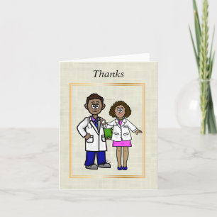 Carte de voeux Black Homme et Femme Doctor
