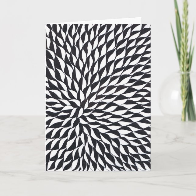 carte de voeux blanc et noir (Devant)