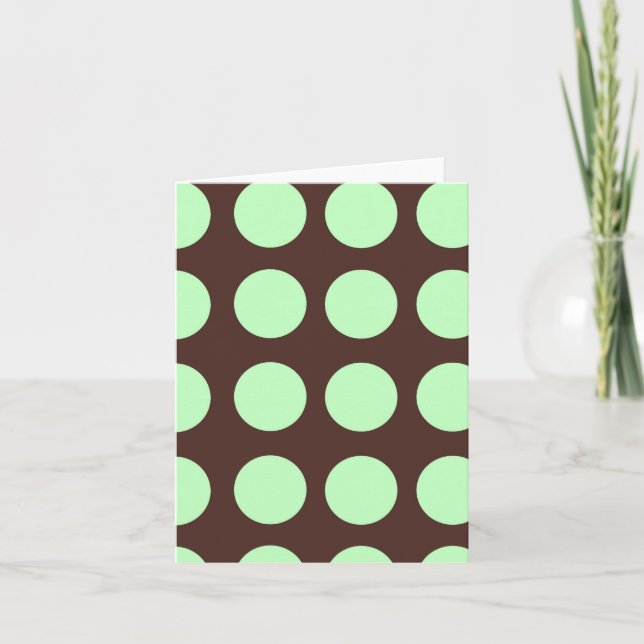 Carte de voeux blanche avec points verts (Devant)