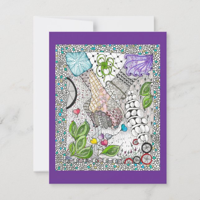 Carte de voeux blanche mains sur coeur (Devant)