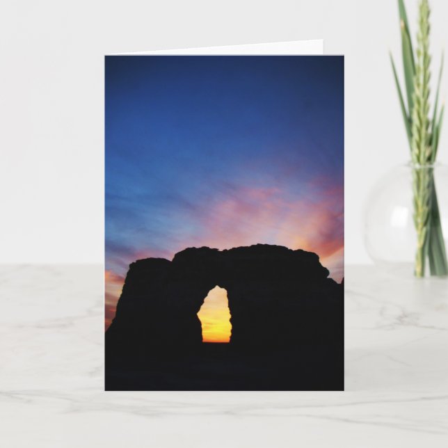 Carte de voeux blanche Monument Rocks Sunset (Devant)