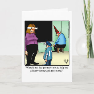 Carte de voeux blanche pour Humour parent amusant