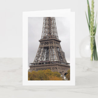 Carte de voeux blanche pour la tour Eiffel