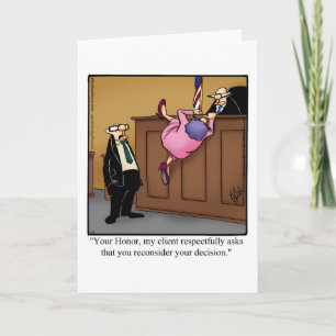 Carte de voeux blanche pour l'Humour de l'avocat
