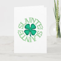 Carte de vœux blanche Slainte