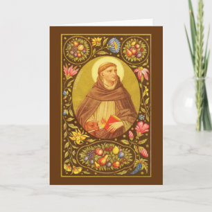 Carte de voeux blanche St Dominic de Guzman (PM 02