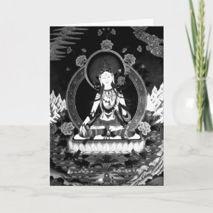 Carte de voeux blanche Tara b/w