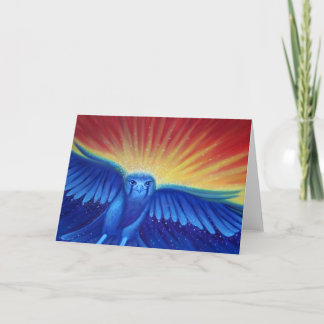 Carte de voeux Blank Art, faucon d'art original