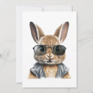 Carte de voeux Blank Bunny cool