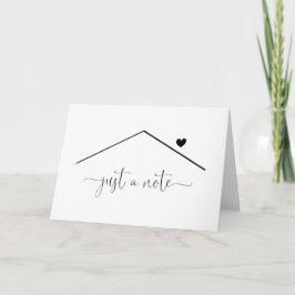 Carte de voeux Blank Home Realtor Just a Note