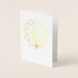 Carte de voeux Blank Lotus Gold Foil
