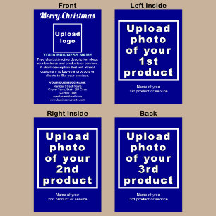 Carte de voeux bleue de Noël d'affaires