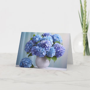 Carte de voeux Blue Hydrangeas