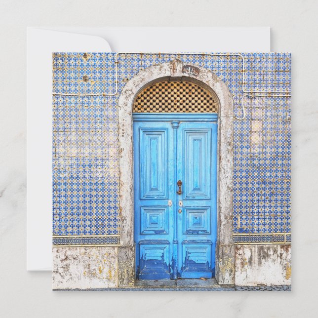 Carte de voeux Blue Portugal Door (Devant)