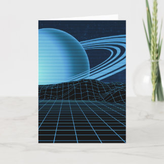 Carte de voeux Blue Retrowave