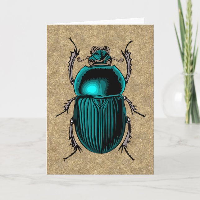 Carte de voeux Blue Scarab (Devant)