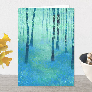 Carte de voeux Bluebell Woodland Landcape